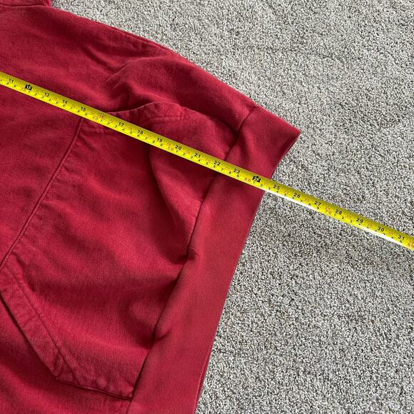 Los Angeles Apparel Heavy Fleece Hoodie Sweatshirt Red SMALL Unisex - Picture 8 of 8